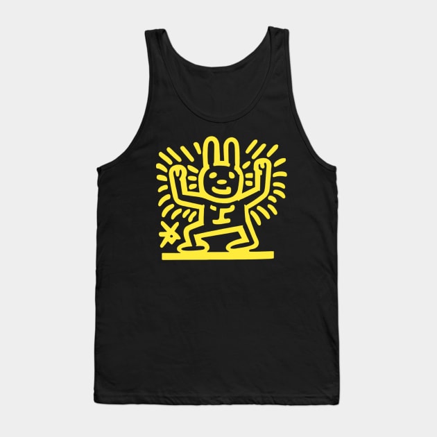 Funny Keith Haring, cat yoga Tank Top by Art ucef